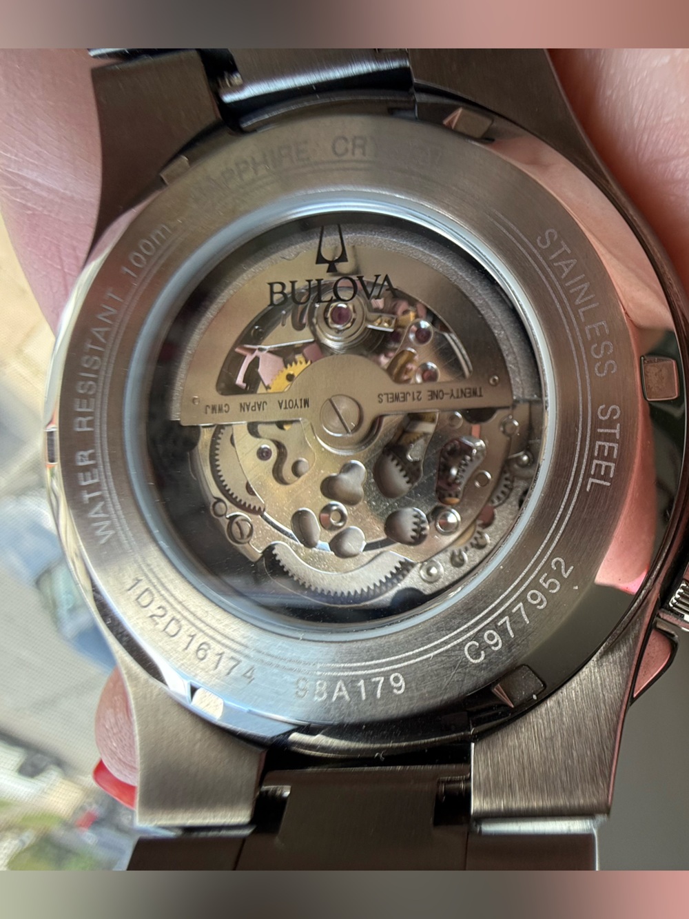 Bulova Gunmetal Gray Skeleton Automatic Men’s Watch - Picture 8 of 11